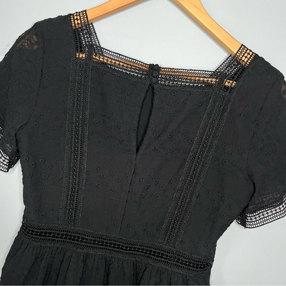 Abercrombie & Fitch A-Line Crochet Lace Square Neckline Mini Dress Size XSP - Picture 15 of 16